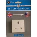 PIFCO UK TO USA TRAVEL ADAPTOR 13A PLUGS TO FIT SOCKTETS