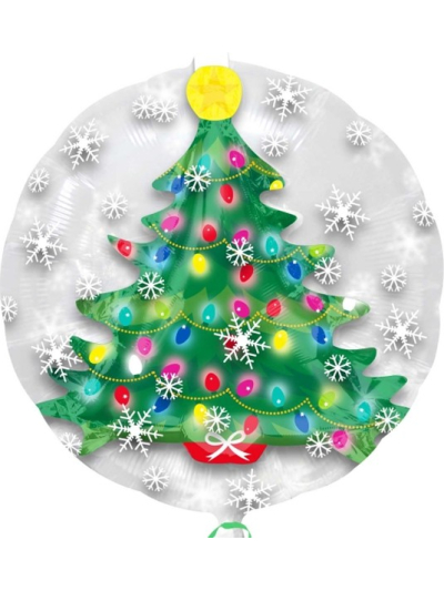 ANAGRAM 24" INSIDERS "CHRISTMAS TREE" FOIL BALLOON IN A BALLOON