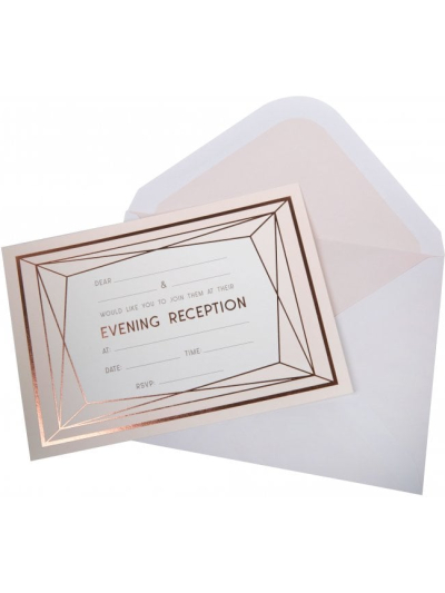 GEO BLUSH-EVENING INVITATIONS PK10