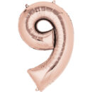 ANAGRAM ROSE GOLD NUMBER 9 SHAPE
