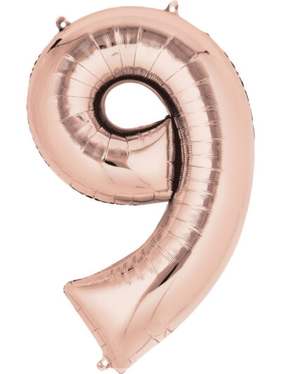 ANAGRAM ROSE GOLD NUMBER 9 SHAPE