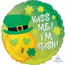 ANAGRAM 17" KISS ME I'M IRISH HELIUM FOIL BALLOON