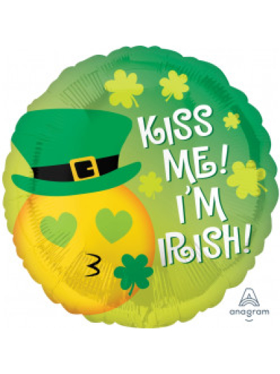 ANAGRAM 17" KISS ME I'M IRISH HELIUM FOIL BALLOON