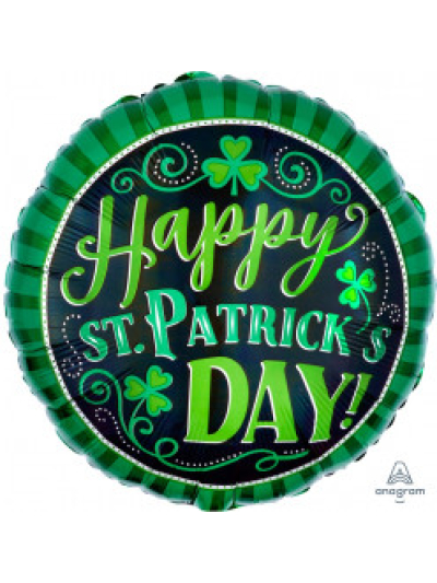 ANAGRAM 17" HAPPY ST PATRICKS DAY CLOVER ME LUCKY HELIUM FOIL BALLOON