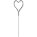 UNIQUE 7" SILVER HEART SPARKLER CANDLE