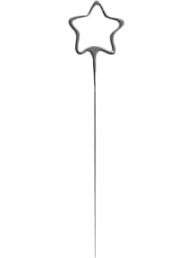 UNIQUE 7" SILVER STAR SPARKLER CANDLE