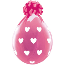 QULATEX 18" ROUND BIG HEART DIAMOND CLEAR BALLOONS PK25