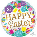 HAPPY EASTER EGGS & TULIPS 17" FOIL