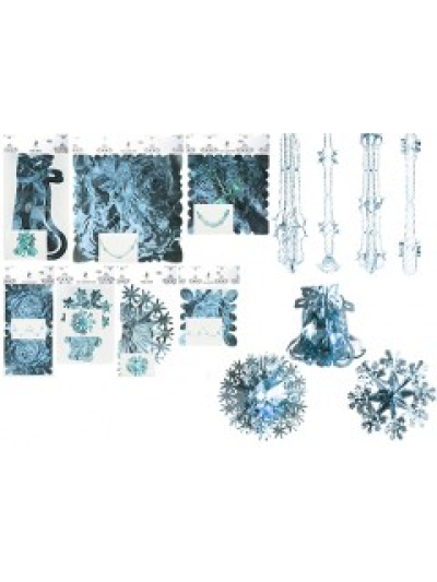 SNOW WHITE 2 FOIL GARLANDS ICE BLUE