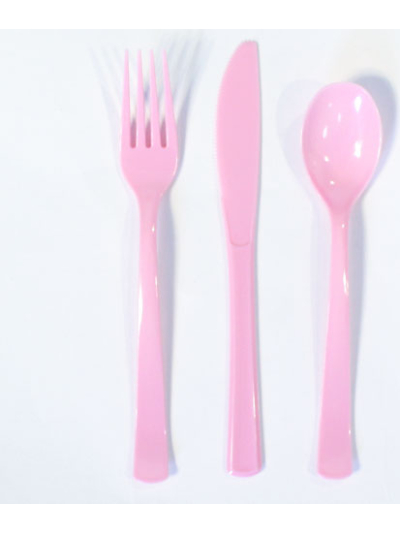 UNIQUE  ASST LOVELY PINK CUTLERY PK18