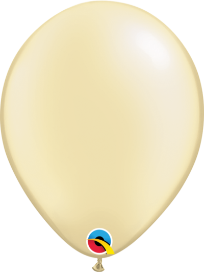 QUALATEX 11IN PEARL IVORY (PACK OF 25 ROUND BALLOONS).