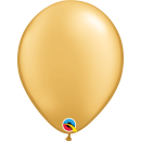 QUALATEX 11IN ROUND GOLD BALLOONS PK100
