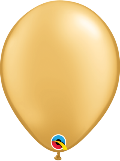 QUALATEX 11IN ROUND GOLD BALLOONS PK100