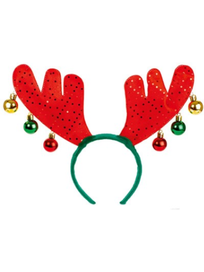 REINDEER ANTLER-BAUBLE HEADBAND 37X32CM