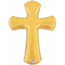 GOLDEN CROSS HELIUM GIANT BALLOON - 44"