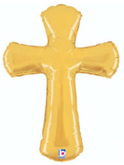 GOLDEN CROSS HELIUM GIANT BALLOON - 44"