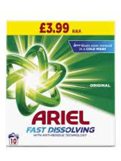 ARIEL ORIGINAL WASHING POWDER 10W  600G PM£3.99