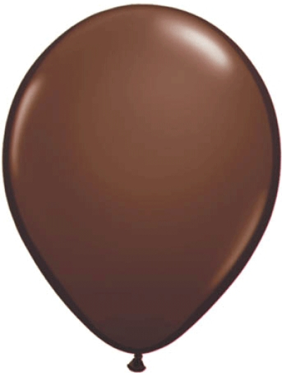 QUALATEX CHOCOLATE BROWN 11"(PACK OF 25 ROUND BALLOONS).
