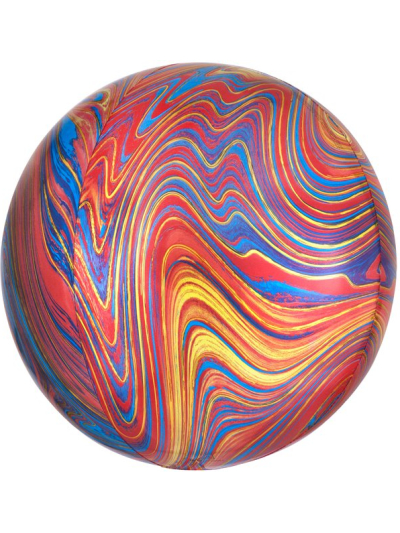 ANAGRAM RED AND PINK MARBLEZ ORBZ 15"X 16"