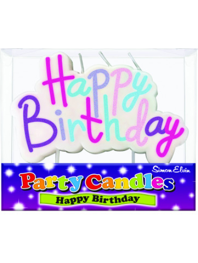 HAPPY BIRTHDAY CANDLE PINKS