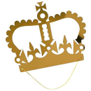 GOLD CROWN PARTY HATS 10PK