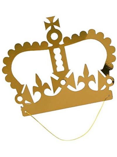 GOLD CROWN PARTY HATS 10PK