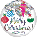 ANAGRAM HOLOGRAPHIC STANDARD 18" "MERRY CHRISTMAS" FOIL BALLOON