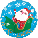 ANAGRAM 17" STANDARD "HAPPY SANTA IN SLEIGH" FOIL BALLOON