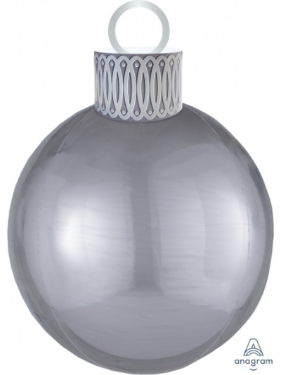 ANAGRAM 15" X 20" SILVER ORBZ ORNAMENT BALLOON