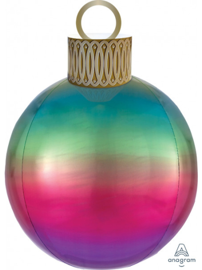 ANAGRAM 15"X20" OMBRE RAINBOW ORBZ ORNAMENT BALLOON