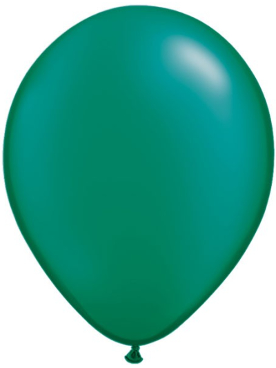 QUALATEX PEARL EMERALD GREEN 11" (PACK OF 25 ROUND BALLOONS).