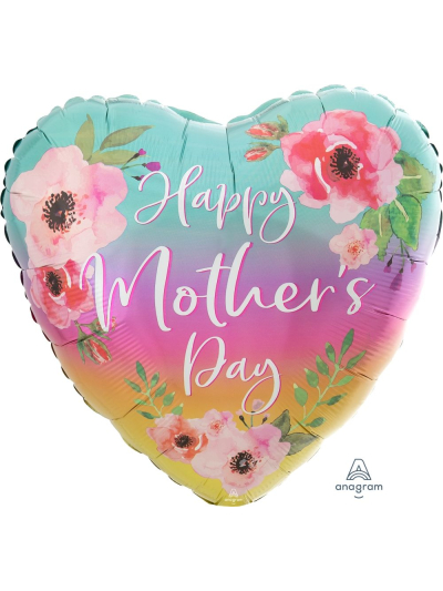 ANAGRAM 28" HAPPY MOTHERS DAY FLOWERS AND OMBRE JUMBO FOIL BALLOON