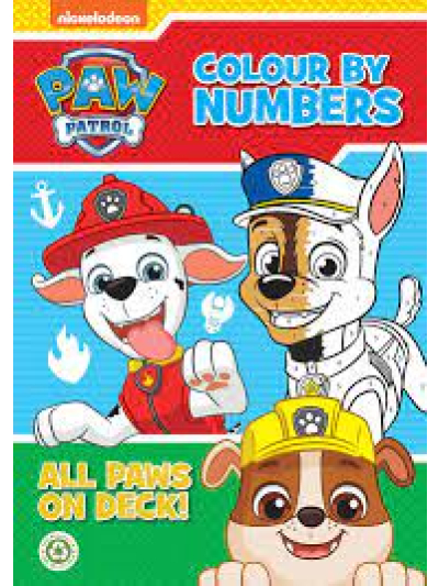 PAW PATROL COLOUR BY NUMBERS BOOK