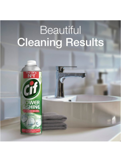 CIF POWER + SHINE BATHROOM MOUSSE CITRUS 500ML X 1