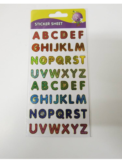 PURPLE PEACH STICKERS ALPHABET