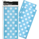 UNIQUE 20 POWDER BLUE DOT CELLO BAGS
