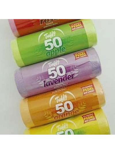 TUFFY SCENTED PEDAL BIN LINERS ROLL 50S