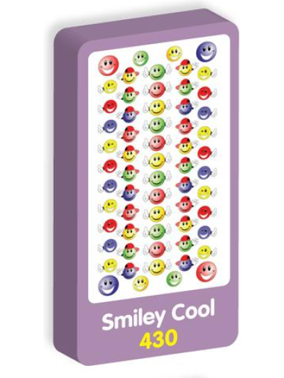 PURPLE PEACH STICKERS SMILEY COOL