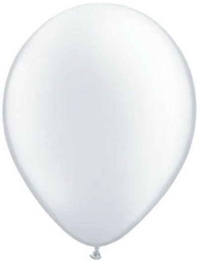 QUALATEX PEARL WHITE 5"(PACK OF 100 ROUND BALLOONS).