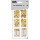 107PC ASSORTED GOLD SAFETY PINS