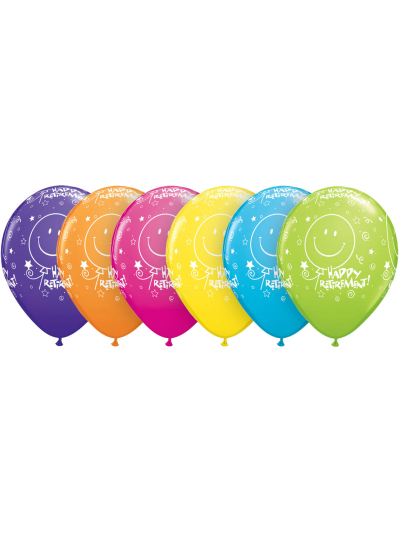 QUALATEX 11" RETIREMENT TROPICAL ASSTORTED BALLOONS