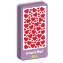 PURPLE PEACH STICKERS HEARTS RED