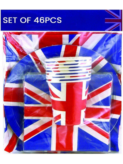 46PC UNION JACK PARTY SET
