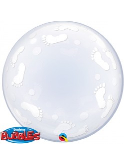 QUALATEX BABY FOOTPRINTS 24" DECO BUBBLE