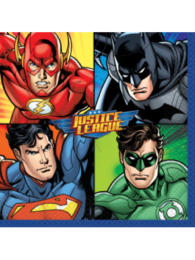 UNIQUE JUSTICE LEAGUE LUNCHEON NAPKINS PK16