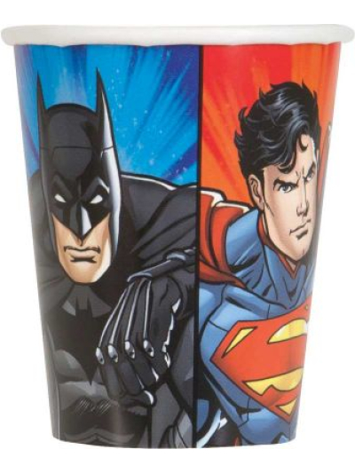 UNIQUE JUSTICE LEAGUE 9OZ PAPER CUPS PK8
