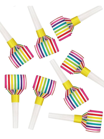 UNIQUE RAINBOW STRIPE SQUAWKER BLOWOUT PK8