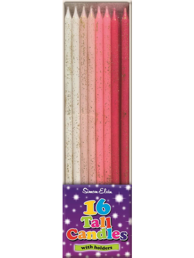 SIMON ELVIN TALL CANDLES MULTI PINK PK16