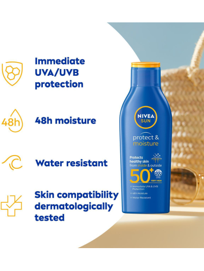 NIVEA SUN PROTECT MOISTURISERS, 200ML: SOLD SINGLE