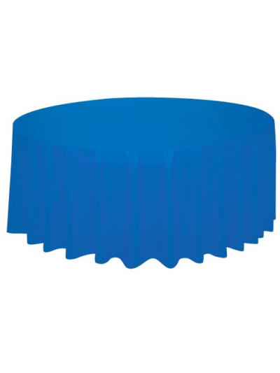UNIQUE 84″ ROYAL BLUE ROUND TABLECOVER